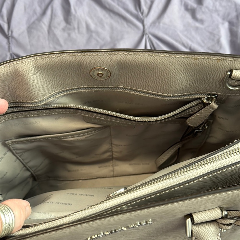 Michael Kors Gray Satchel Bag - Picture 7 of 8